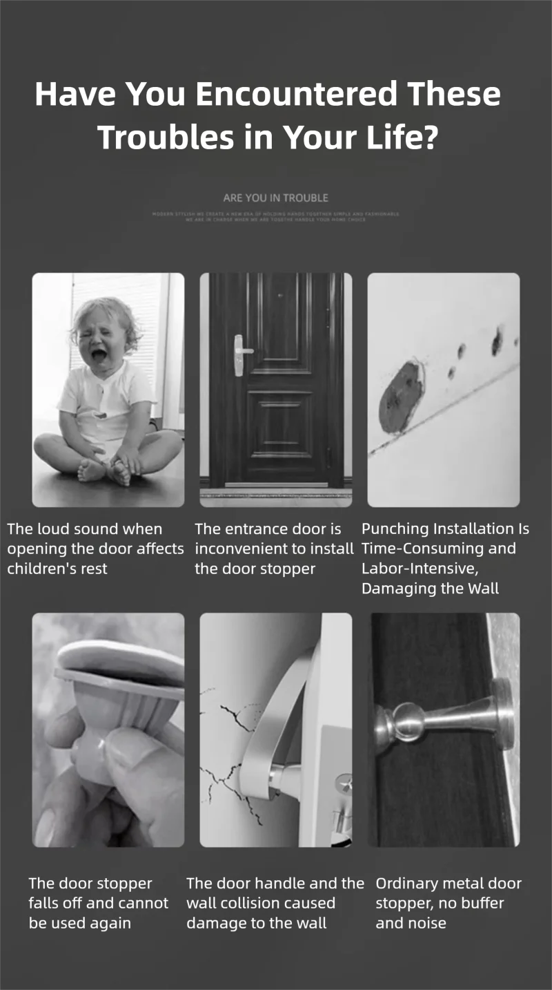 Hydraulic Buffer Door Stopper Stainless Steel Strong Magnetic Doorstop Floor Wall Mount Nail-free Anti-collision Mute Door Touch - Image 21