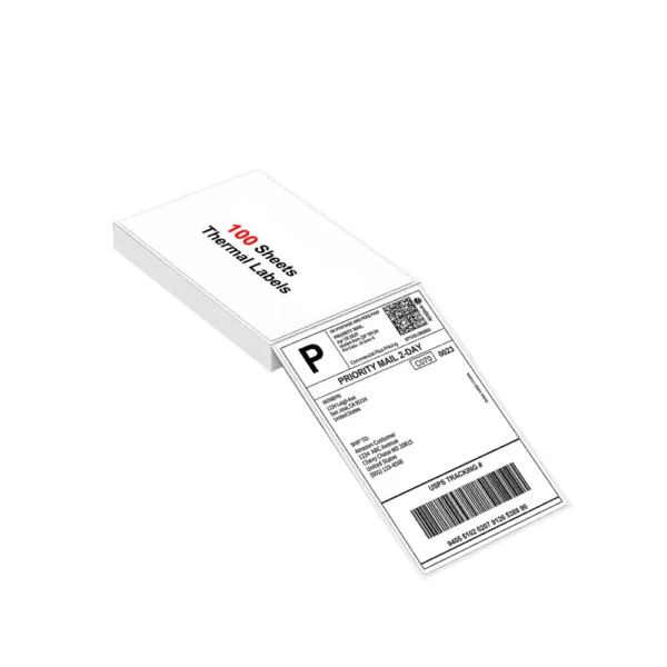 100/500 Sheets Thermal Shipping Labels 4x6 Fanfold Thermal Label Printer Paper 100x150mm Adhesive Stickers For Shipping Package - Image 8
