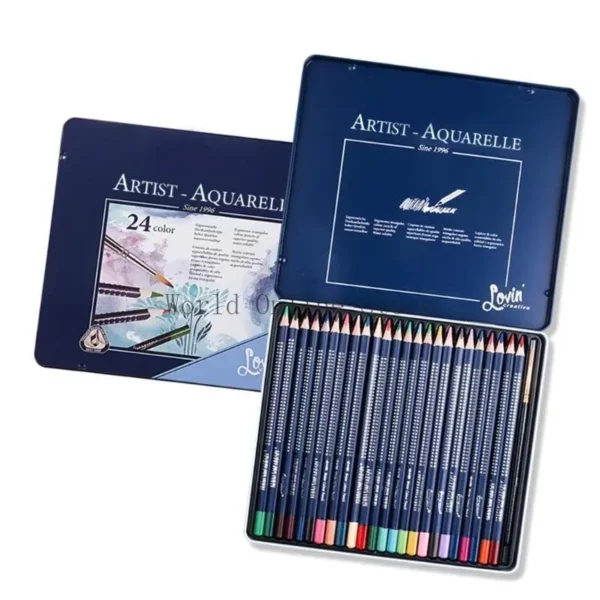 Watercolor Coloring Pencil Set with Metal Case Colored Pencil with Fine Brush Artist Art Supplies for Sketching Coloring 87HC - Image 16