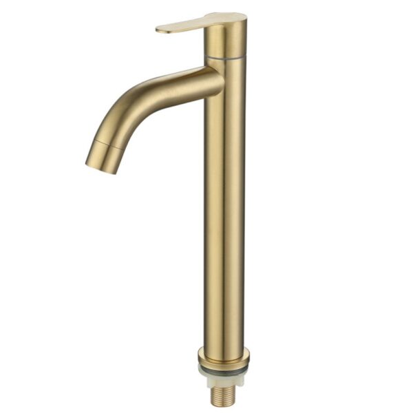 Bathroom Brushed Gold Basin Faucet Tap Wash Basin Single Cold Water Sink Faucet Gold Tap Bathroom Accessories - Image 17