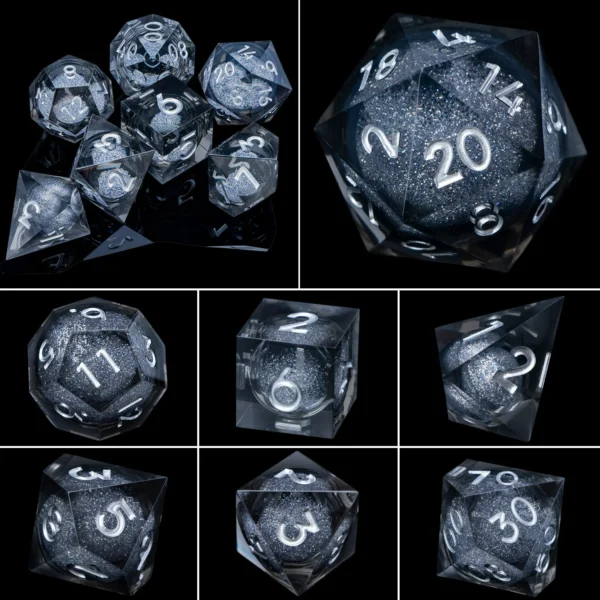 D20 DND Resin Dice Set D&D D6 Sharp Edges Dice Dungeon and Dragon Role Playing Game RPG Polyhedral Dice D20 D12 D10 D8 D6 D4 - Image 13