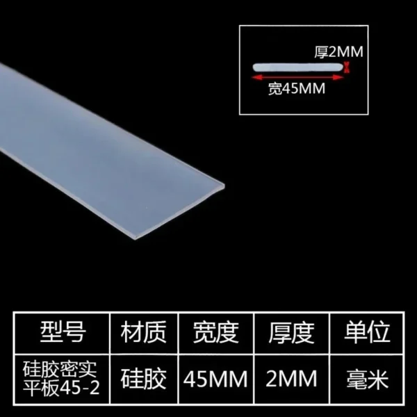 Thickness 1mm-5mm Width 10mm-60mm Solid Silicone Rubber Sealing Strip Square Weatherstrip Anti Oil High Temperature Seal Gasket - Image 25