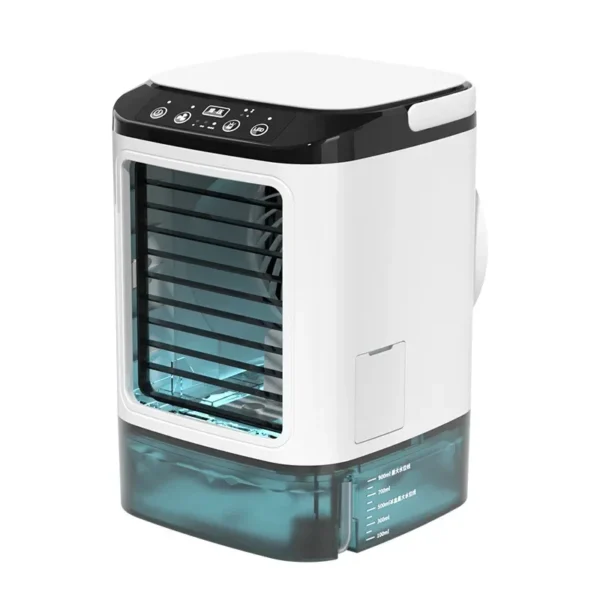 Air Conditioner Portable Fan Desktop Dual Spray Ultrasonic Atomization 3-Speed Mute Air Cooler Night Light Electric Fan for Home - Image 7