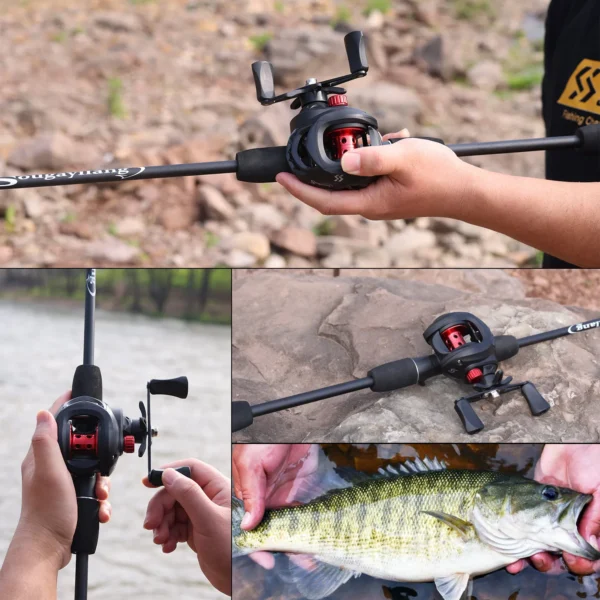Sougayilang Fishing Rod Reel Combo Lightweight and High Carbon Casting Rod 7.2:1 Gear Ratio Baitcasting Reel With Line as A Gift - Image 18