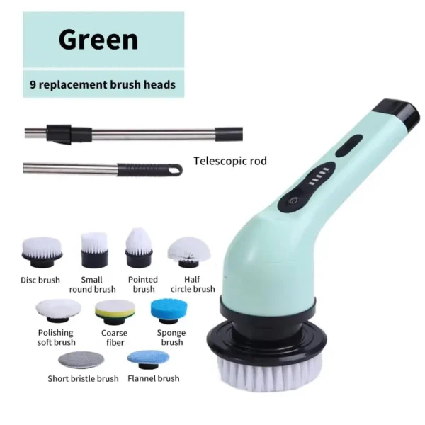 Wireless Electric Cleaning Brush Bathroom Window Kitchen Automotive Multifunctional Household Rotating Cleaning Machine - Image 8