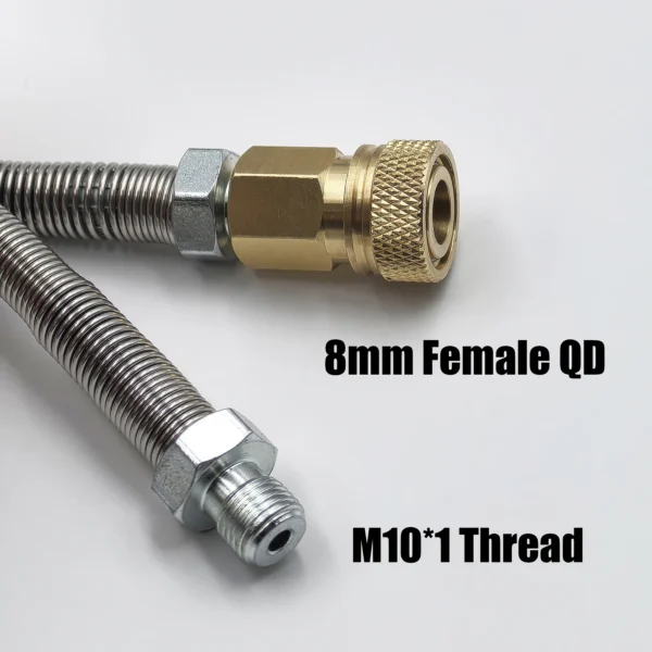 Charging Valve Scuba Filling Station HPA Compressed Air Tank Hose 20inches With Dual Gauge M18x1.5 or 5/8"-18UNF 4500Psi/300Bar - Image 3
