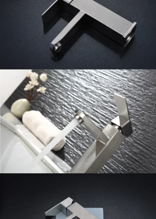 Bathroom Faucets Hot and Cold Mixer Faucets Vanity Bathroom Kitchen Deck Mounted Bathroom Sink Faucets（hose not include） - Image 24