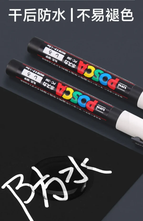 Uni POSCA White Markers ,PC-1M 3M 5M 8K 17K POP Poster/Advertisement Water Based rotulador permanente Graffiti canetas Best Gift - Image 27