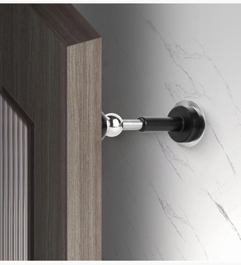 Hydraulic Buffer Door Stopper Stainless Steel Strong Magnetic Doorstop Floor Wall Mount Nail-free Anti-collision Mute Door Touch - Image 35