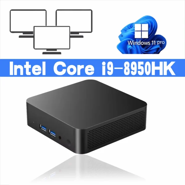 2025 Intel Core i9 8950HK N5095A Mini PC Computer Windows 11 16GB 1TB 2TB 4K Gaming Computer WiFi6 USB Portable Mini Desktop PC - Image 8