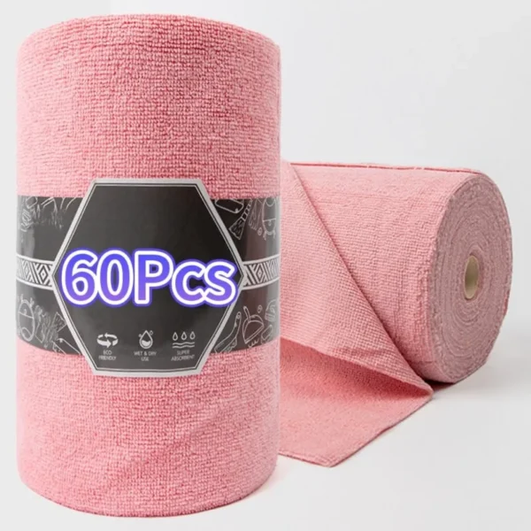 20-60pcs Microfiber Dish Cloths Multi Purpose Dishwashing Towels For Tableware Double Sided Cleaning Rags Kitchen Accessories