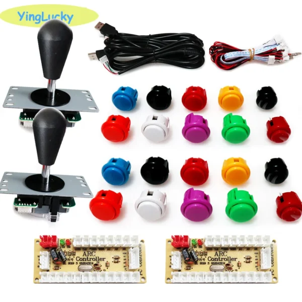2 Player Arcade Zero Delay Kit USB Encoder for PC Raspberry Pi SANWA Push Button Joystick USB Arcade Cabinet Mando - Image 10
