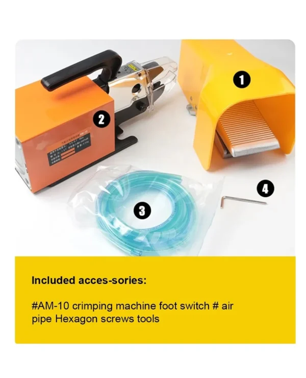 1.3T Pneumatic Terminal Crimping Machine Multifunction Terminal Crimper Plier with Die Sets For All Kinds Of Terminals - Image 20