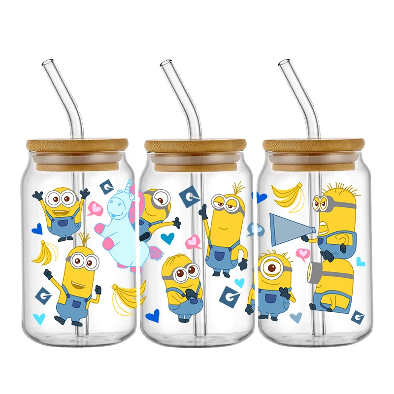 Various Cartoons Decal UV DTF Transfer Sticker Cup Tumbler Wrap for 16oz Libbey Glasses Wraps Bottles DIY Mug Stick - Image 34