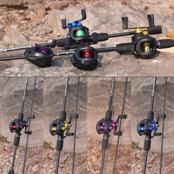 Sougayilang Fishing Rod Reel Combo Lightweight and High Carbon Casting Rod 7.2:1 Gear Ratio Baitcasting Reel With Line as A Gift - Image 23