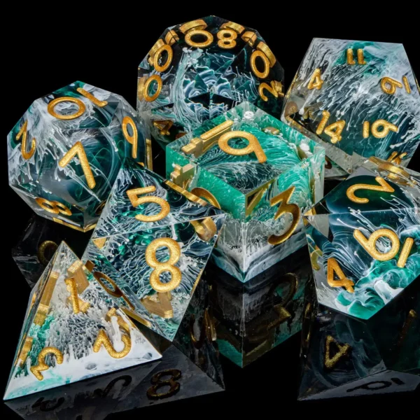 D20 DND Resin Dice Set D&D D6 Sharp Edges Dice Dungeon and Dragon Role Playing Game RPG Polyhedral Dice D20 D12 D10 D8 D6 D4 - Image 27