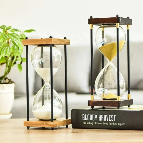30/60 Minute Vintage Metal Hourglass Timer Kitchen Home Office Creative Desktop Ornaments Time Management Tools Holiday Gifts - Image 5