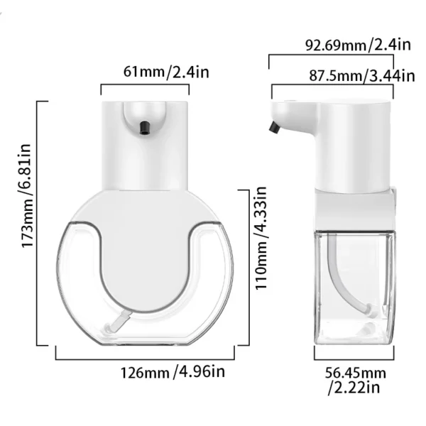 New Automatic Induction Wall Mounted Soap Dispenser Intelligent Household USB Rechargeable Hand Washer Dispenser - Image 6