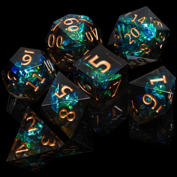 D20 DND Resin Dice Set D&D D6 Sharp Edges Dice Dungeon and Dragon Role Playing Game RPG Polyhedral Dice D20 D12 D10 D8 D6 D4 - Image 18