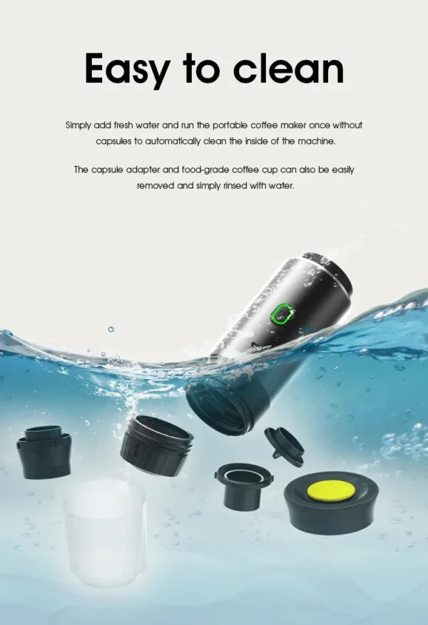 Portable Wireless Electric Espresso Coffee Machine for Travel &Car &Home Camping Coffee Maker Capsule Powder Coffee Maker Brace - Image 17