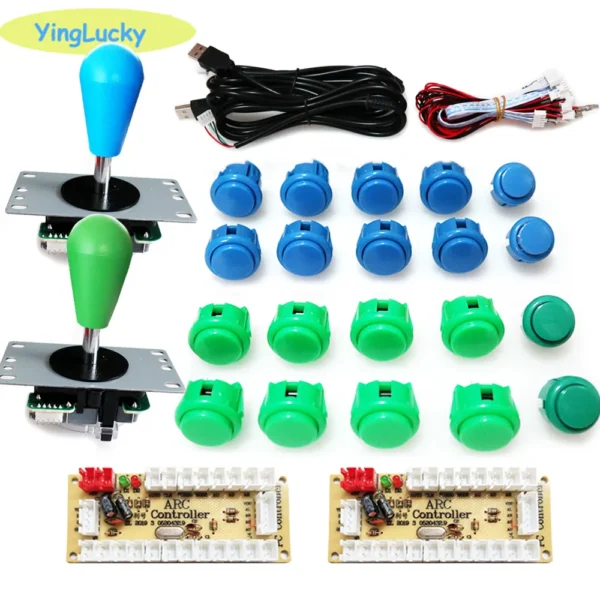 2 Player Arcade Zero Delay Kit USB Encoder for PC Raspberry Pi SANWA Push Button Joystick USB Arcade Cabinet Mando - Image 24