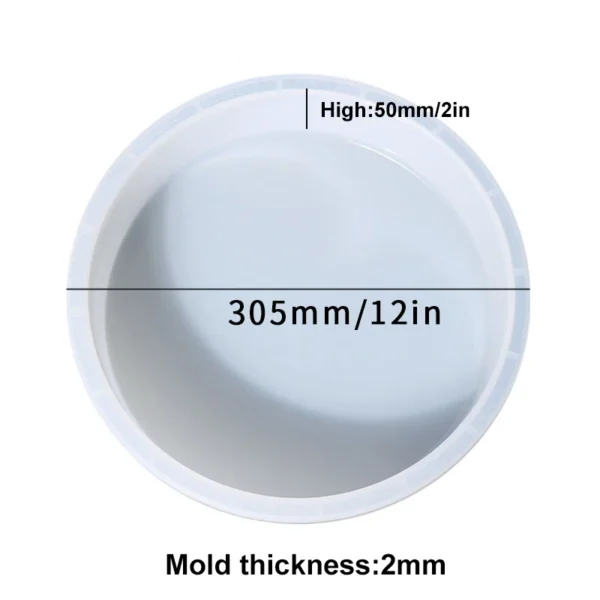 Large Round Tray UV Resin Mold Crystal Desk Silicone Mold DIY River Table Mold Fruit Disc Tea Plate Coaster Making Mold Tools - Image 9