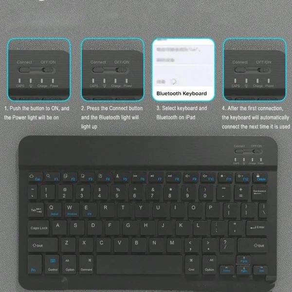 Case for Xiaomi Pad 7 11.2 inch, Bluetooth keyboard case for Xiaomi Pad 7 Pro 11.2 inch - Image 36