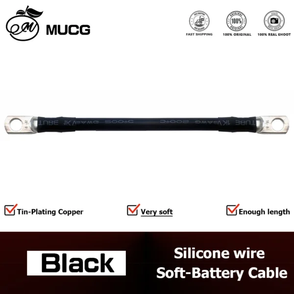 Soft Car Battery Silicone Cable with M6 M8 M10 Lug Red Black 1 2 4 6 8 10 AWG Electrical Wires for Auto Solar Panel Inverter UPS - Image 8