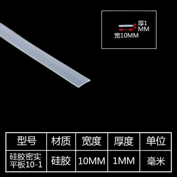 Thickness 1mm-5mm Width 10mm-60mm Solid Silicone Rubber Sealing Strip Square Weatherstrip Anti Oil High Temperature Seal Gasket - Image 18