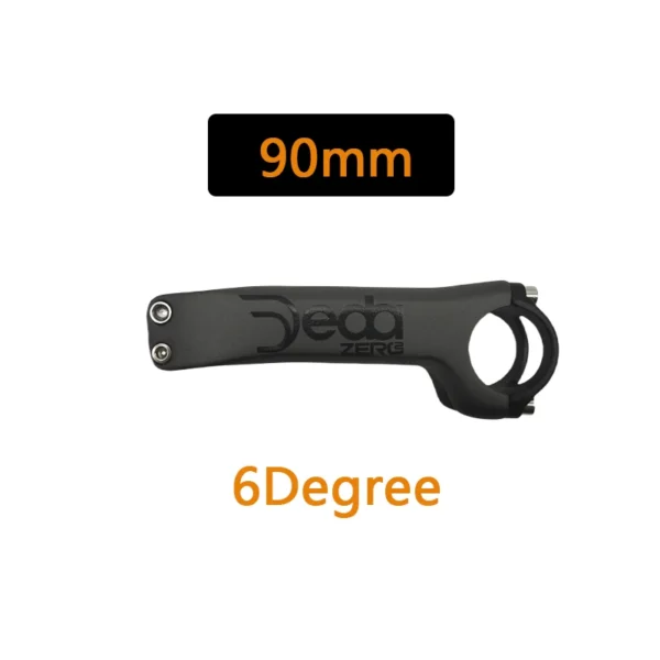 Full Carbon Riser Handlebar, Aluminum Cap, Road Mountain Bike Stems, Angle -6 Degree,-17 Degree, Matte, 31.8x70-130mm - Image 10