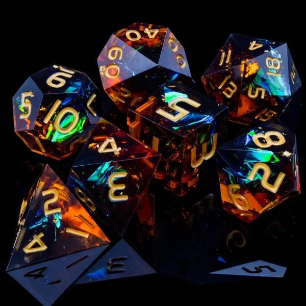 D20 DND Resin Dice Set D&D D6 Sharp Edges Dice Dungeon and Dragon Role Playing Game RPG Polyhedral Dice D20 D12 D10 D8 D6 D4 - Image 11