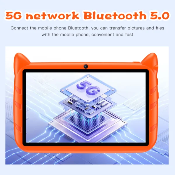 BDF New 7 Inch Cartoon Pattern Kids' tablets Quad Core 4GB RAM 64GB ROM 5G WiFi Learning Education Games Tablet Children's Gift - Image 12