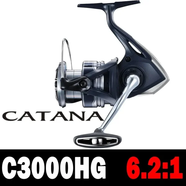 SHIMANO CATANA Spinning Fishing Reel 3+1BB Metal Spool G-Free Body and Propulsion Line Management System - Image 13