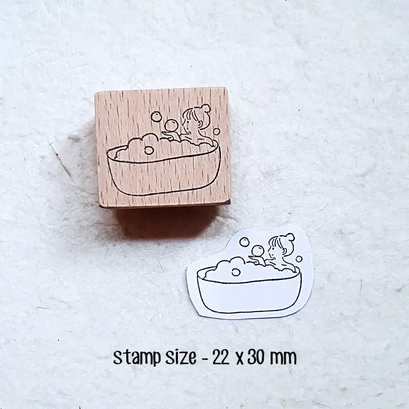 Stamp Kawaii Scrapbooking Girl Daily Life 8 Types Diary Decoration Cute Journaling Wooden Stamps - Image 24