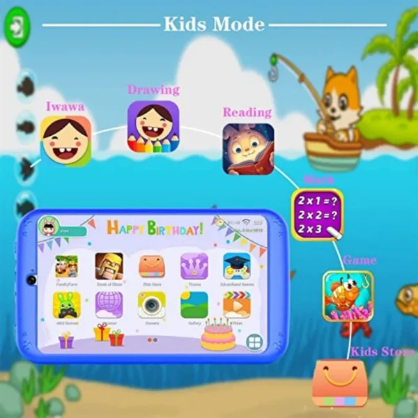 Dropshipping 7 INCH E98 Android 10.0 KID Gift Tablet PC 1GBRAM +16G ROM  With Silicon Bracket Case Dual Camera WIFI - Image 5