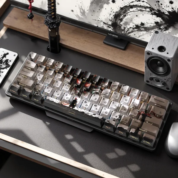 129 Keys Swordsman 5 Sides Dye Sub PBT Keycap Cherry Profile Side Printed Shine Through Keycaps for MX Switches Gaming Keyboard - Image 15