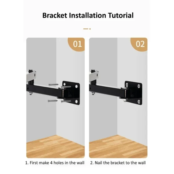 1pcs Wall Mount Tablet Stand Long Arm Stretchable Cell Phone Wall Holder Adjustable Metal Wall IPad Stand for IPhone 4-13 Inches - Image 17