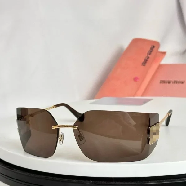 2025 Women's Fashion Square Sunglasses Frameless Gradient UV400 Small Face Trendy Cat Eye Shades - Image 8