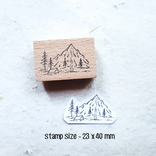 Stamp Scrapbooking Mountain Birds Nature Journaling DIY Decoration Wooden Stamps - Image 14