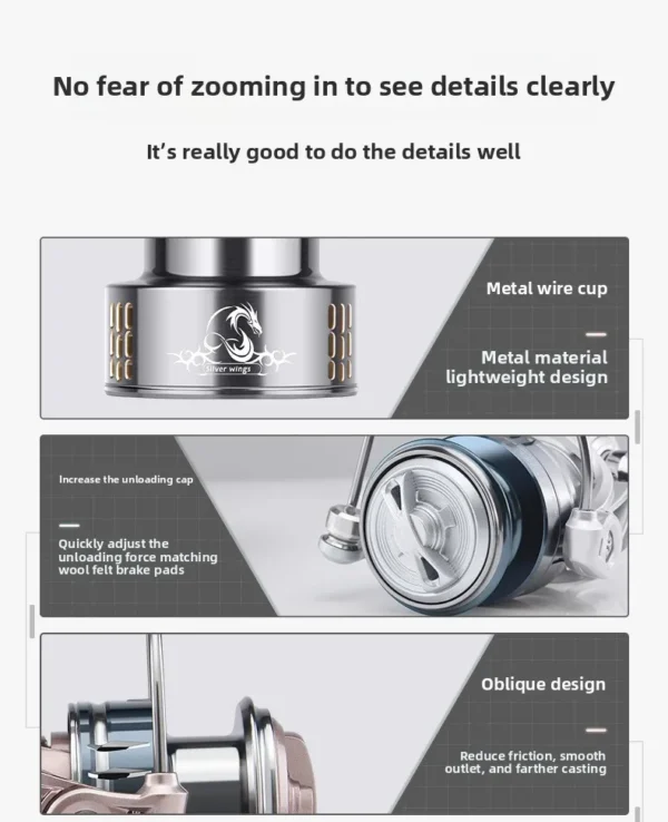 Small golf road spinning Stella double rocker fishing reel long-distance casting micro-fish reel SW - Image 39