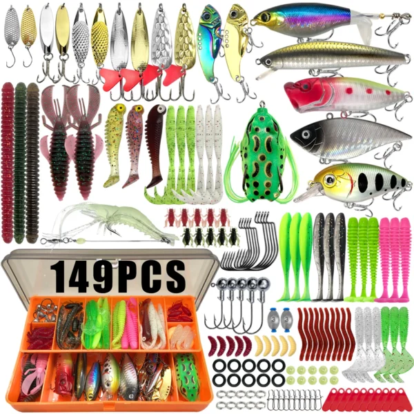 Fishing 86/88/136/149/366pcs Fishing Lure Kit For Trout/Pike/Bass Multi-Lure Fishing Set Layered Tackle Pro Gear Tackle Box - Image 3