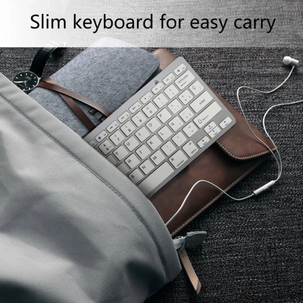 Russian Spanish Arabic Korean New Portable Wireless Bluetooth 3.0 Keyboard  for iPad Tablet Phone PC Android IOS Windows system - Image 6