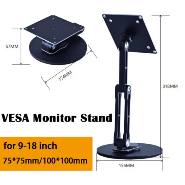Portable Tablet Stand Aluminum Alloy Bracket Monitor Holder VESA Mount Metal Stand Foldable Adjustable Desktop Magnetic Bracket