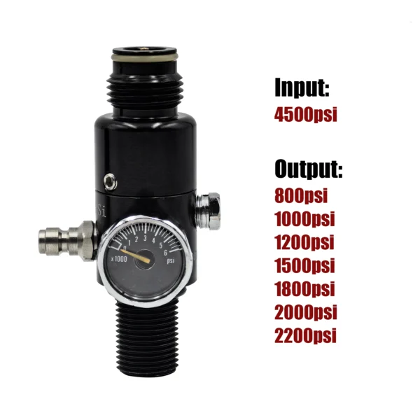 Cylinder M18*1.5 Regulator Compressed Air 4500psi Tank Bottle Output Pressure 800psi to 3000psi HPA Accessories - Image 15