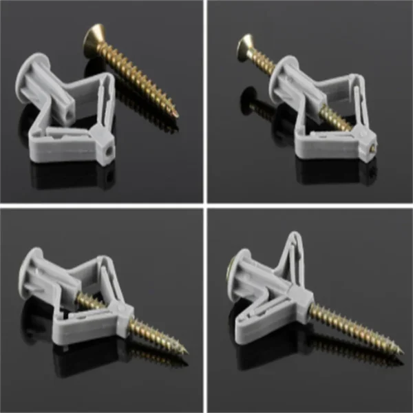50/100pcs Plastic Toggle Anchor With Screw M4 Curtain Drywall Wall Cable Plug Aircraft Expansion Pipe Anchor Bolt Accessories - Image 14