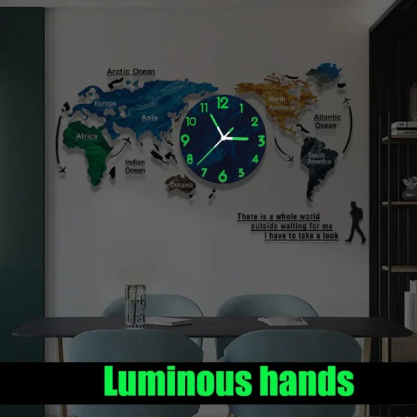 Unique Acrylic Wall Clock 3D DIY Large Wall Hanging Clock with Stickers Home Decorations - Image 11