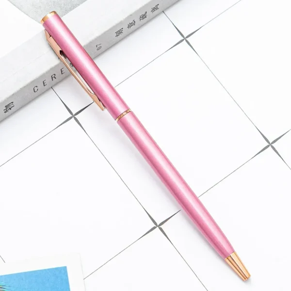 50 Pcs Metal Ballpoint Pen Rose Gold Pen Custom Logo Stationery Business Gift Lettering Engraved Name School&office Supplies - Image 13