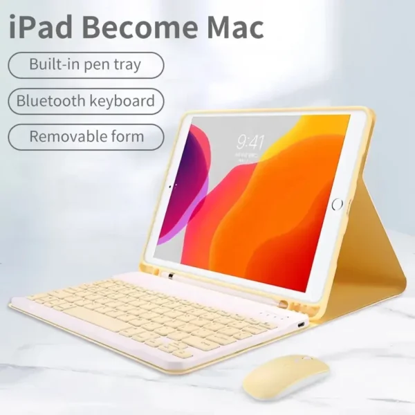 For iPad 10th Generation 10.9 inch 2022 Case with Keyboard Cover Wireless Bluetooth magnetic PU Leather For iPad 10 Case 10.9" - Image 5
