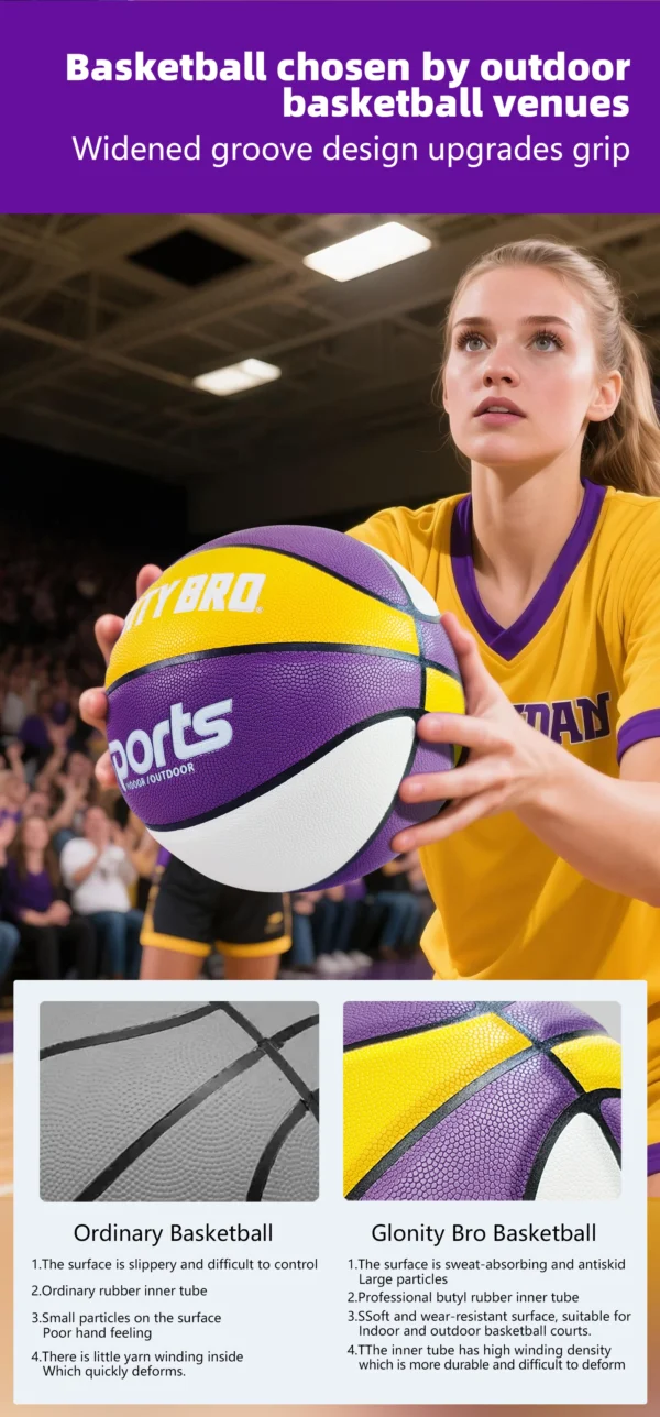 Basketball Size 5 6 7 Outdoor Indoor Training Match Game Team Balls Soft Touch For Youth Men Women Standard Basketballs Durable - Image 12
