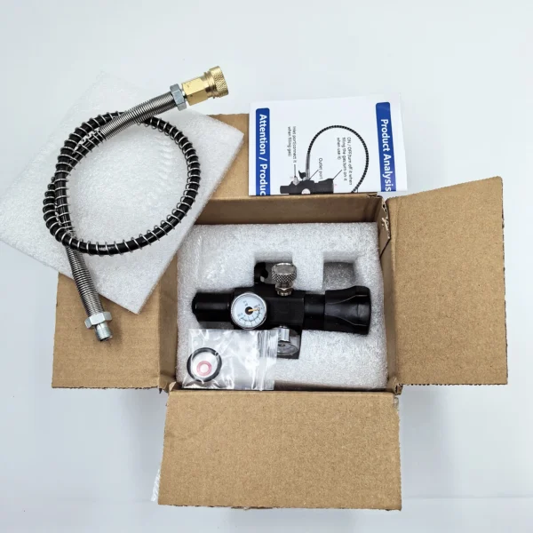 Charging Valve Scuba Filling Station HPA Compressed Air Tank Hose 20inches With Dual Gauge M18x1.5 or 5/8"-18UNF 4500Psi/300Bar - Image 14